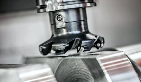 CNC milling cutter close up